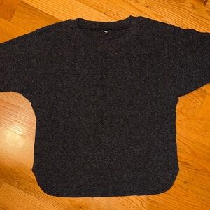 Dark Gray Short Sleeve Top